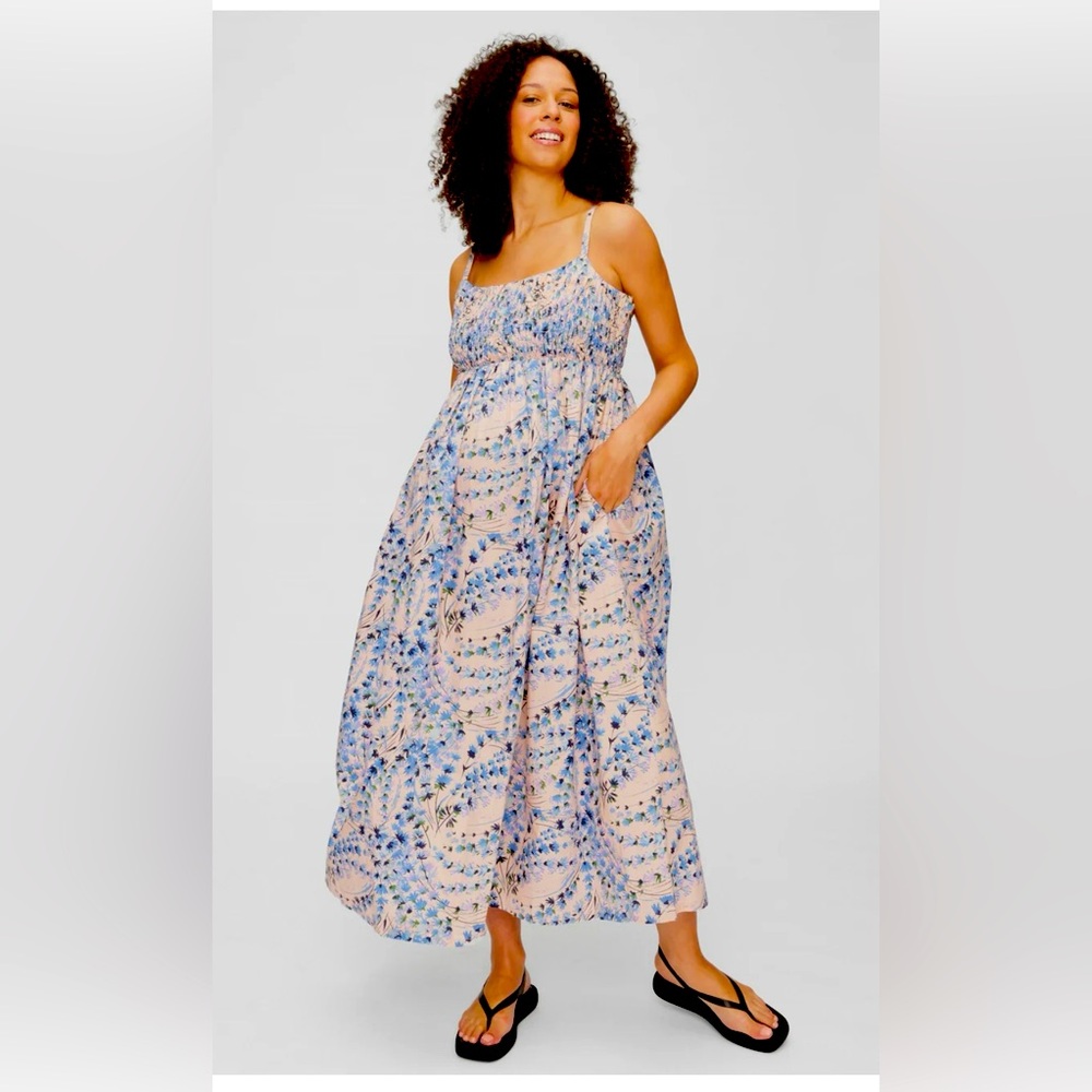 Strappy Poplin Maxi Maternity dress